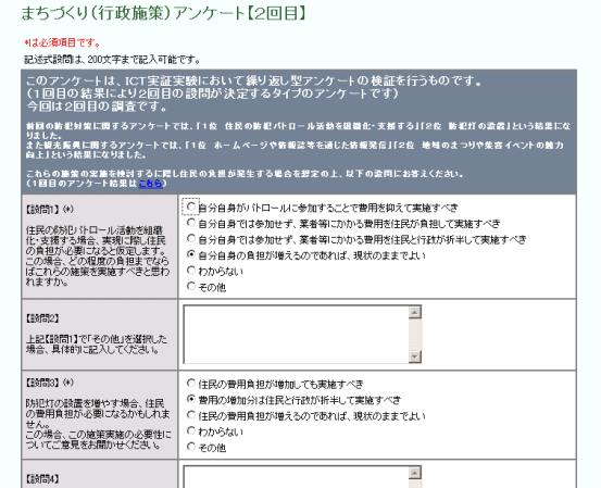 画像:電子アンケート【千代田】 2. 主な電子アンケートの概要