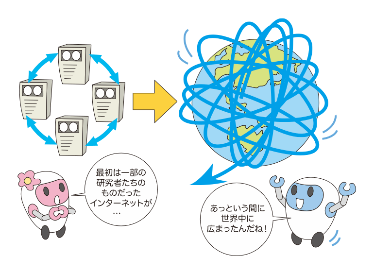 研究者のものだったインターネットは一気に一般にふきゅうした