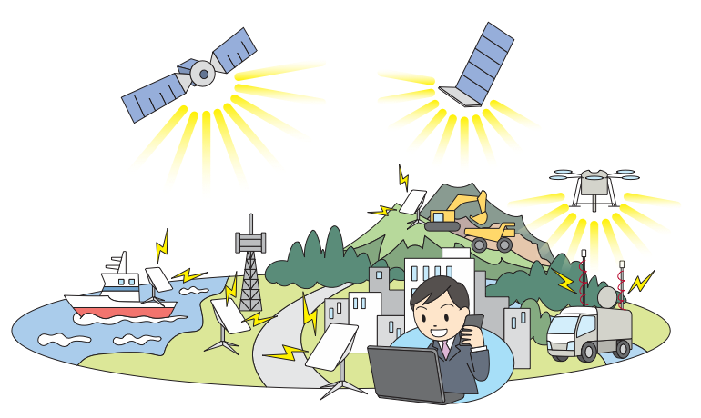 さまざまな方法で通信回線を確保（かくほ）