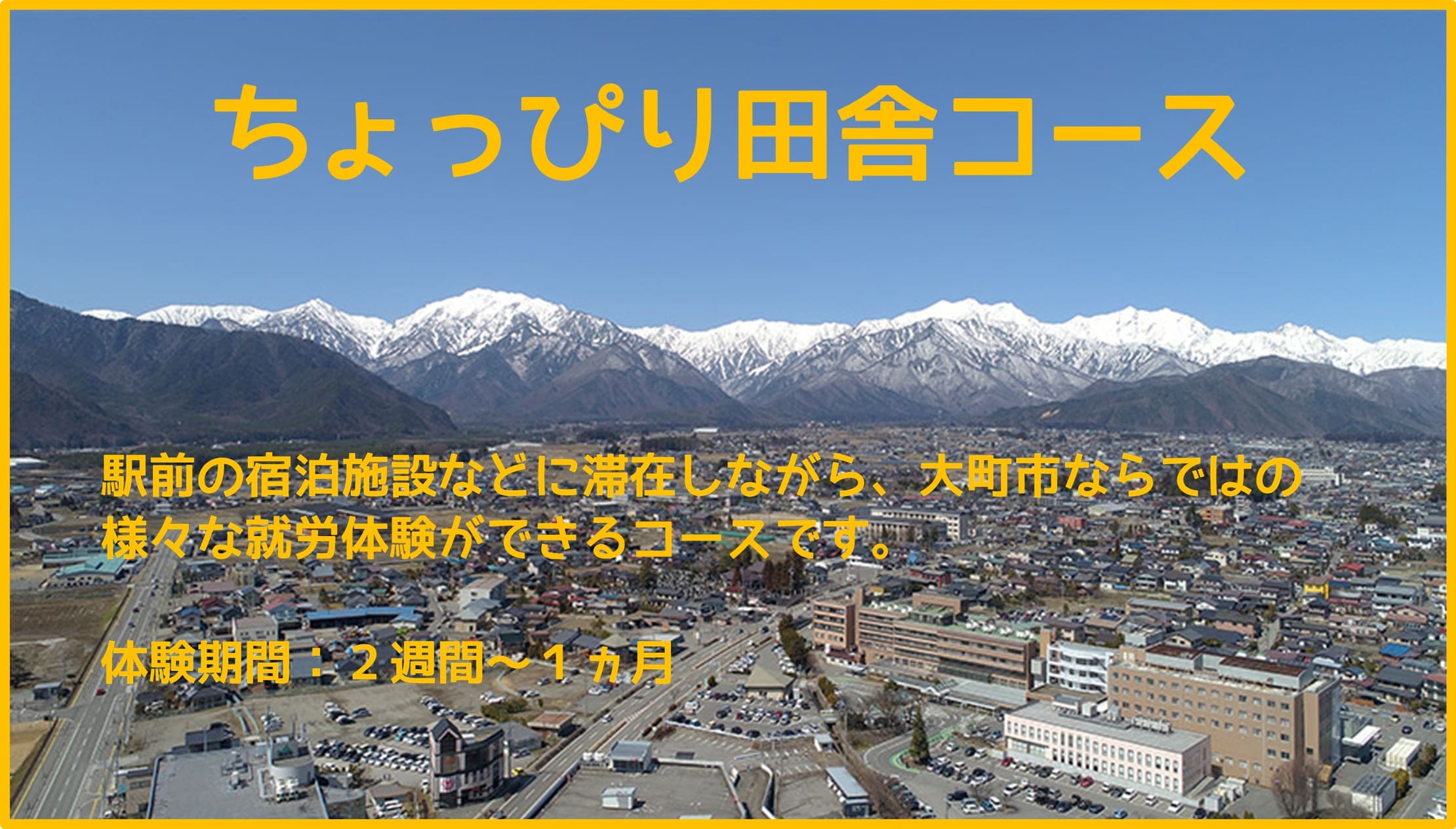 しなのおおまちワーキングホリデー事業