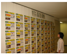 ピクチャーレール方式によるわかりやすい掲示の事例写真