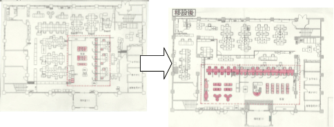 利用者の利便性(ワンストップサービス)を図るため、既存のレイアウトを見直し、併せて客溜を改善