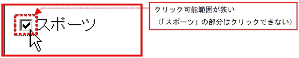 2ڂ̐}A`FbN{bNXƑΉ郉x֘AtĂȂ̗͗B`FbN{bNXƃx֘AtĂȂꍇ́AX|[cAƂxNbNĂ`FbN{bNXɋLłȂ߁A}EXōׂƂłȂp҂ł͋LɂȂ邨ꂪB܂Aǂݏグ\tg̗p҂ɂẮA`FbN悤ƂĂ`FbN{bNXǂ̍ڂ̃`FbN{bNXł邩ɂB