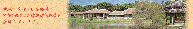 沖縄の文化・社会経済の実情を踏まえた情報通信施策を推進しています。