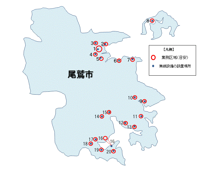 放送区域の地図