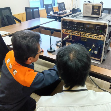 ���m������s�ɂ����ėՎ��ЊQ�����ǂ̓d�g�`�����������{�̎ʐ^�ł�