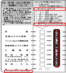 調査票Aの学習・自己啓発・訓練の状況に係る調査事項の変更案