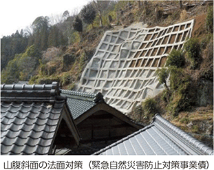 山腹斜面の法面対策(緊急自然災害防止対策事業債)