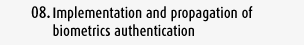 Implementation and propagation of biometrics authentication