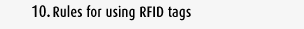 Rules for using RFID tags