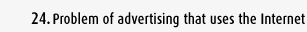 Problem of advertising that uses the Internet