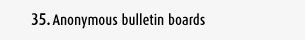 Anonymous bulletin boards