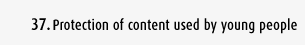 Protection of content used by young people
