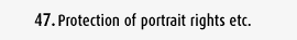 Protection of portrait rights etc.