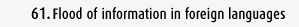 Flood of information in foreign languages