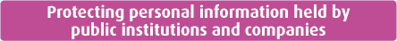 Protecting personal information held by public institutions and companies