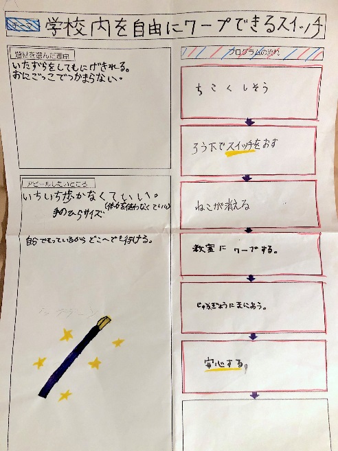 松川小学校　模造紙のまとめとScratch作品