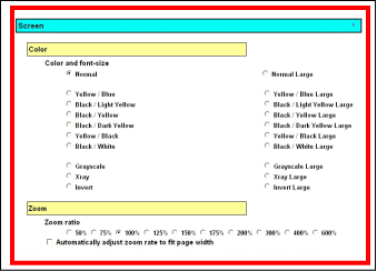 Setting panel (screen)