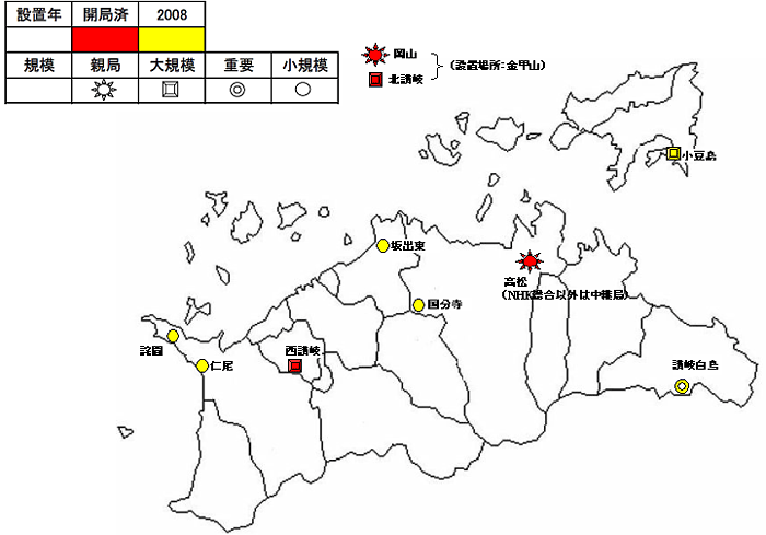 香川県の地図